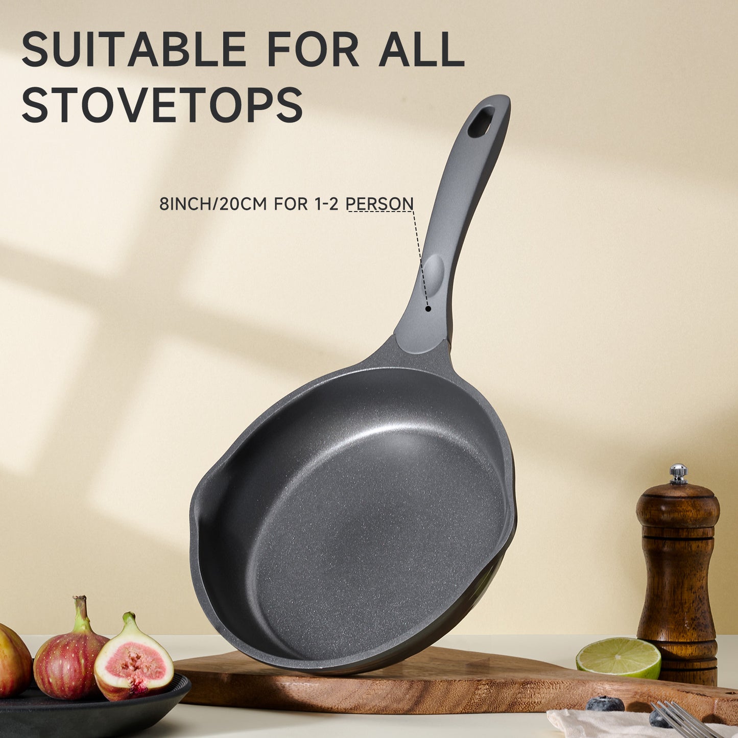 JEETEE Titanium Ceramic Nonstick Skillet