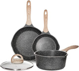 Load image into Gallery viewer, JEETEE 3PCS Nonstick Cookware set, Grey