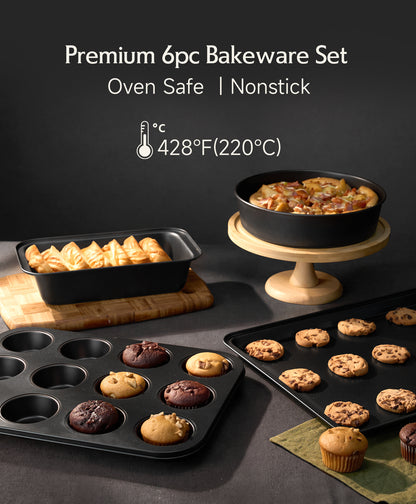 JEETEE 50-Piece Titanium Cookware Set with Bakeware | Induction & Oven Safe, PFAS Free