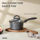 Load image into Gallery viewer, JEETEE 1.5 QT Titanium Nonstick SaucePan with Lid