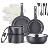 Load image into Gallery viewer, JEETEE Titanium 20 Pcs Pots and Pans Set, Nonstick Cookware Sets with Detachable Handles