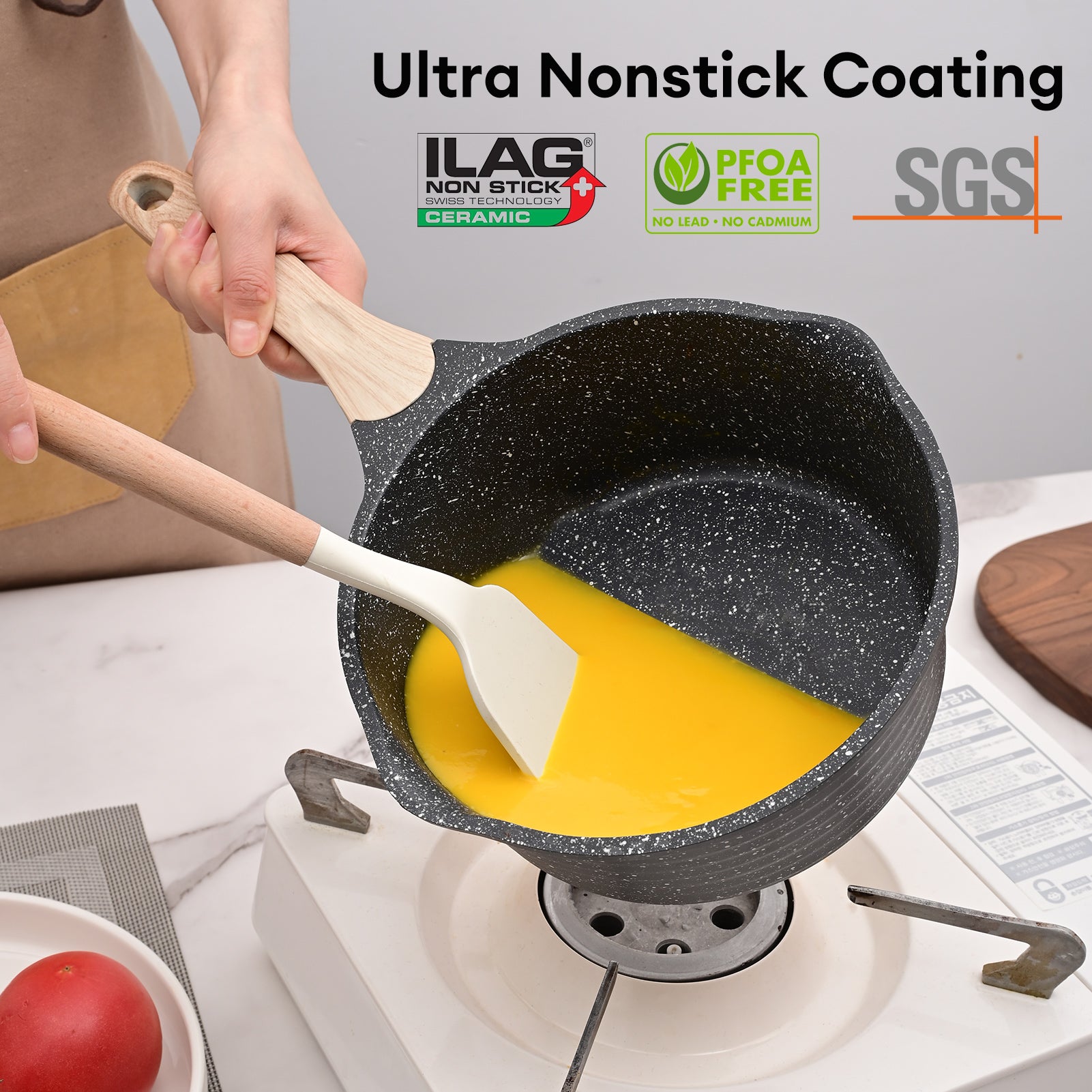 JEETEE Non Stick Pan Cooking Egg Frying Pan Flat Pan Kawali Wok Pan Suitable For Induction Cooker Gas Stove 20 24 28 32cm I.599507122