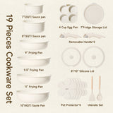 Load image into Gallery viewer, JEETEE 19pcs Detachable Non Stick Pots and Pans Set