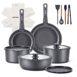 Load image into Gallery viewer, JEETEE Titanium 20 Pcs Pots and Pans Set, Nonstick Cookware Sets with Detachable Handles