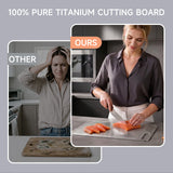 Load image into Gallery viewer, JEETEE Titanium Cutting Board for Kitchen, Non-Toxic with Juice Groove | 100% Pure Titanium, Double Sided, Dishwasher Safe, For Meat, Fruit, Vegetables
