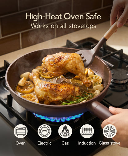JEETEE 50-Piece Titanium Cookware Set with Bakeware | Induction & Oven Safe, PFAS Free