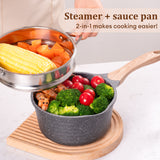 Load image into Gallery viewer, JEETEE Saucepan with Steamer Basket, PFOA/PFOS Free