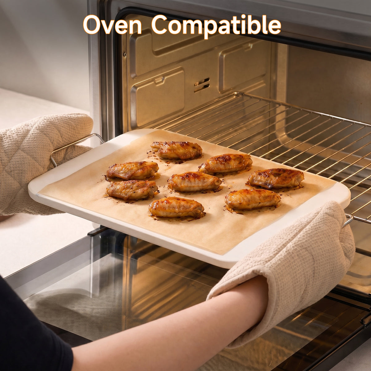 JEETEE Cordierite Pizza Stone Set, 15x12 Inch Baking Stone for Oven & Grill