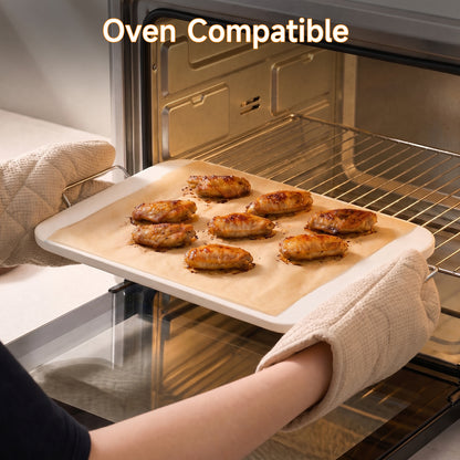 JEETEE Cordierite Pizza Stone Set, 15x12 Inch Baking Stone for Oven & Grill