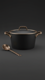 Cargar imagen en el visor de la galería, Matte Black Stockpot With Double Layer Walls