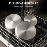 Load image into Gallery viewer, Jeetee 18pcs Hybrid Stainless Steel Cookware Set with Detachable Handle