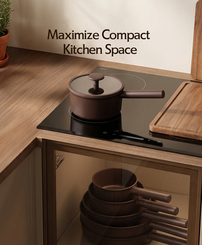 JEETEE 50-Piece Titanium Cookware Set with Bakeware | Induction & Oven Safe, PFAS Free