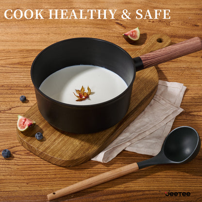 JEETEE Ceramic Nonstick Cookware Set with Removable Handles