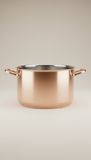 Cargar imagen en el visor de la galería, Large Stainless Steel Stock Pot in Apricot Cream
