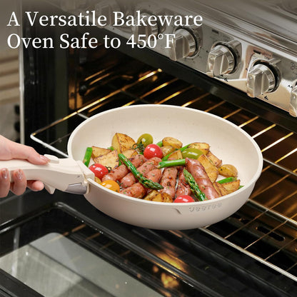 JEETEE Pots and Pans Set Non Stick 26pcs, Cookware Set with Removable Handle